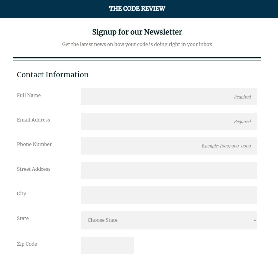 Preview of Form project